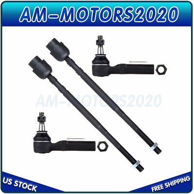 #ad Fits 2000 2013 Chevrolet Impala Brand 4pcs New Inner and Outer Tie Rod Ends $43.27