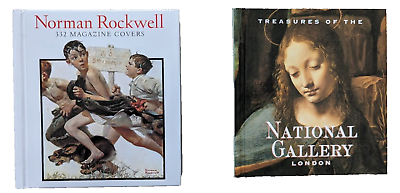 #ad Tiny Folios 2 Book Lot Norman Rockwell and National Gallery of London NEW HC $13.99