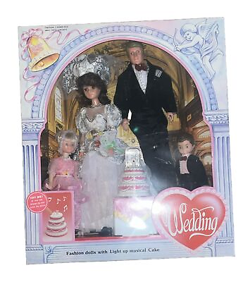 #ad VINTAGE Wedding Fashion Dolls with Light Up Musical Cake VINTAGE # 3061 $70.00