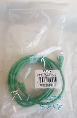 #ad C2G Cable 15194 Cat5e Snagless Unshielded UTP Network Patch Cable Green 7#x27; NEW $7.90