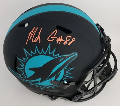 #ad Mike Gesicki Signed Miami Dolphins F S Eclipse Alternate Replica Helmet w COA $209.40