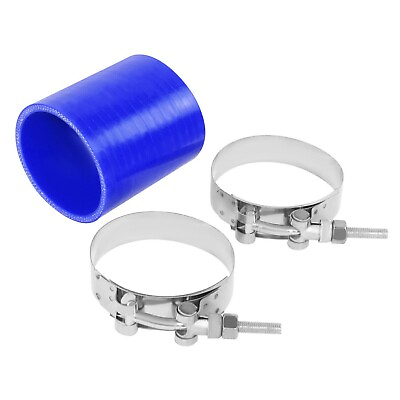 #ad 4 Ply Silicone Hose Intake Intercooler Pipe Straight Coupler T Clamps 2.5quot; 63mm $9.25