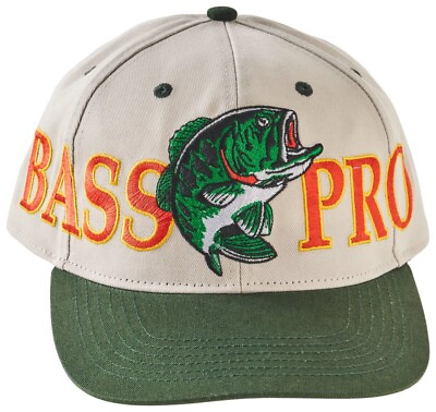 #ad New Bass Pro Shops Throwback Logo Twill Hat Cap Vintage Look Alike $49.99