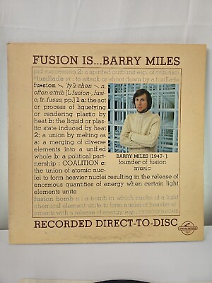 #ad Fusion Is...Barry Miles LP 1978 Century Records Limited Edition Direct to Disk $7.99