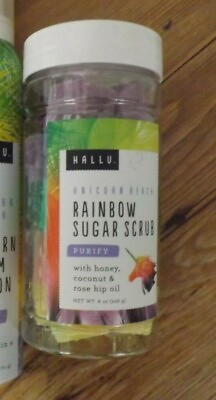 #ad NEW Hallu Unicorn Beach Purify Rainbow Sugar Scrub $25.00