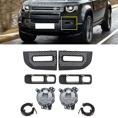 #ad 1set Front bumper Led Fog Lamp grille cover For 2020 2024 Land Rover Defender $299.00