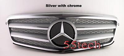#ad Mercedes w212 Grille Front For Grill E Class E350 Silve Chrome E550 E63 benz✅ ✅ $179.00