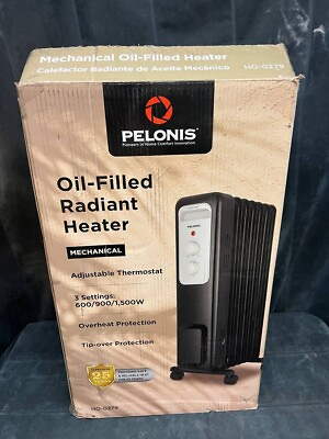 #ad Pelonis HO 0279 1500W Oil Filled Radiant Electric Space Heater with Thermostat $29.00
