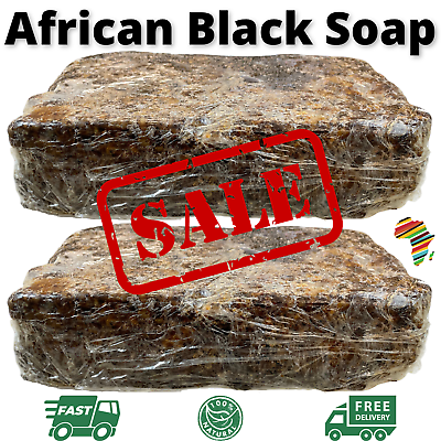#ad Raw African Black Soap Bulk Wholesale 100% Pure Natural Organic Unrefined Ghana $159.95