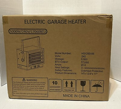 #ad 5000W Electric Shop Garage Heater 240V 3 Setting Wall Ceiling Mount 17065 BTU $89.00