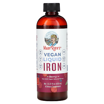 #ad Vegan Liquid Iron Berry 15.22 fl oz 450 ml $37.95