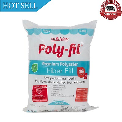 #ad Poly Fil® Premium Polyester Fiber Fill by Fairfield™ 16 oz bag $9.36