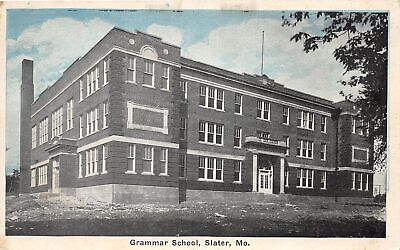#ad J57 Slater Missouri Postcard c1910 Grammar School Building 250 $9.20