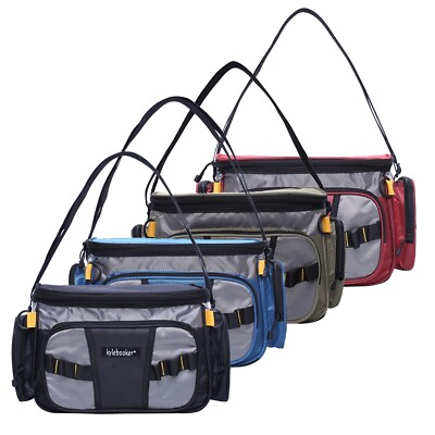 #ad Waterproof Fishing Tackle Bag Waist Shoulder Pack Box Reel Lure Gear Storage Bag $19.03