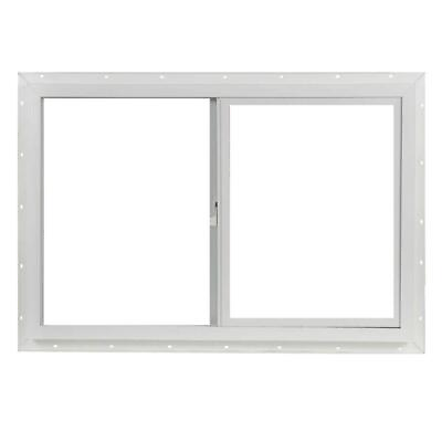 #ad TAFCO WINDOWS Vinyl Slider Window 35.5quot; w Insulated GlassScreen 2 Pane White $124.26