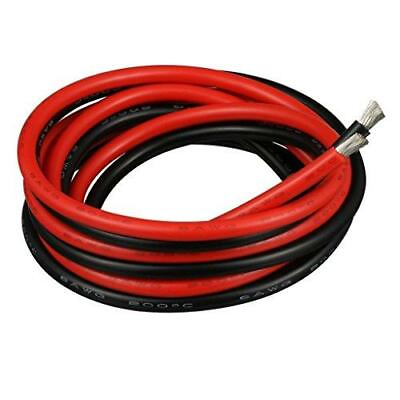 #ad 8 Gauge Silicone Wire Ultra Flexible 6 Ft High Temp 200 Deg C 600V AWG 1650 Stra $16.29