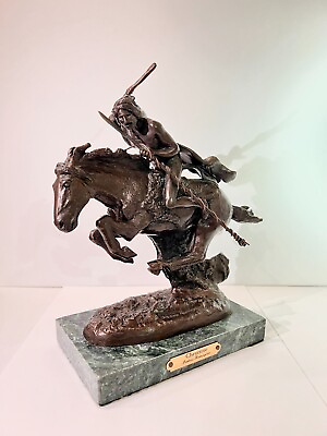 #ad Cheyenne Bronze Sculpture by Frederic Remington 8 inches EXCELLENT CONDITION $395.00