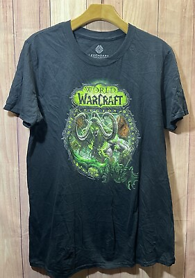 #ad Vintage World Of Warcraft T Shirt Jinx Blizzard Legion Promo Tee Crew Medium $16.95