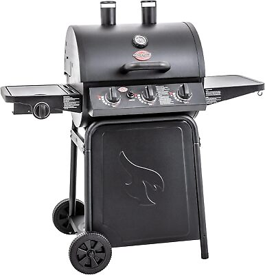 #ad 3 Burner Propane Gas Grill BBQ Grill W Cast Iron Grates Warming Racks amp; Wheels $341.99