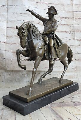 #ad Napoleon Bonaparte Bronze Figure 1850 Emperor of the French Marble base $314.65