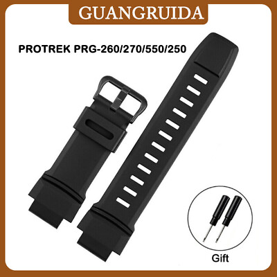 #ad Silicone Sports Watch Band For Casio PROTREK PRG 260 270 550 250 Replacement $32.48