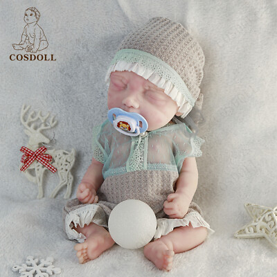 #ad Handmade Preemie Newborn Boy Baby Dolls Sleeping Silicone Reborn Eyes Closed $87.59