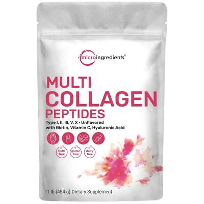 #ad #ad Multi Collagen Peptides Powder Hydrolyzed Protein Peptides Type llllllVX $34.20