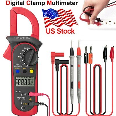 #ad Handheld True RMS Digital Clamp Meter Multimeter AC Volt Amp Ohm Cap Tester $11.95