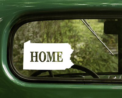 #ad 2 PENNSYLVANIA HOME DECALs Map Sticker For Car Truck Laptop Rv Window Bumper $4.95