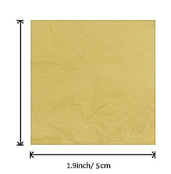#ad 100 Gold Leaf Sheets 24 K 999 1000 Real Gold Made from Thailand $15.78