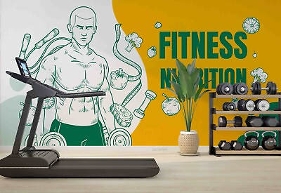 3D Sports Fitness Gym Wall Murals Wallpaper Murals Wall Sticker Wall 30 AU $249.99