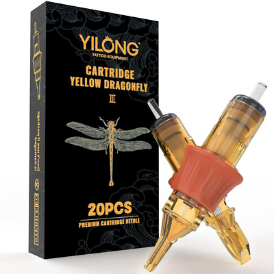 #ad YILONG 20pcs Tattoo Cartridge Needles Disposable Round Liner Shader Magnum $49.99