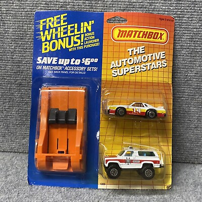 #ad Match Box Vintage 1986 The Automotive Superstars With Action Launcher #1086 $12.74