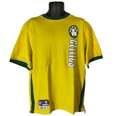 #ad Boston Celtics Hardwood Classics Reebok Mens T Shirt Yellow Green Size M Medium $34.95