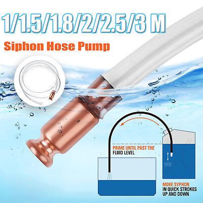 #ad 1pcs Siphon Hose Pump Self Priming Jiggler Shaker Transfer Fuel Water Oil Gas US $12.99