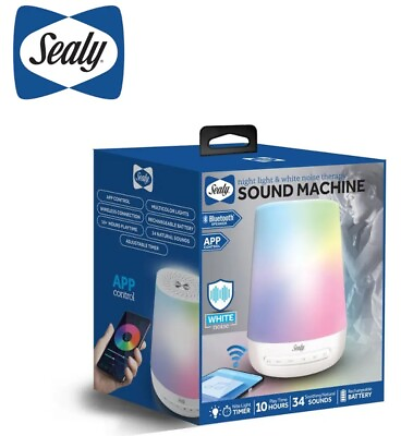#ad Sealy Sound Machine Bluetooth Sleep Speaker w App Control $14.99
