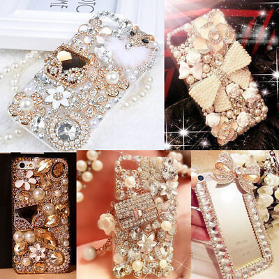 For iPhone 13 12 11 XS Max XR Hard Case Luxury Bling Rhinestone Diamond Crystal $12.99