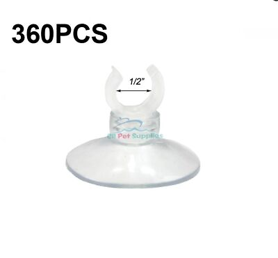 #ad AQUANEAT 360PCS Suction Cup Clear for Aquarium Heater Tubing Hose Light 1 2quot; Dia $49.99