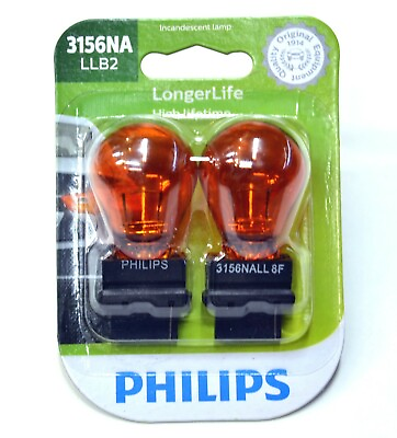 #ad Philips LongerLife 3156NA 27W Two Bulbs Rear Turn Signal Replacement Stock Lamp $10.80