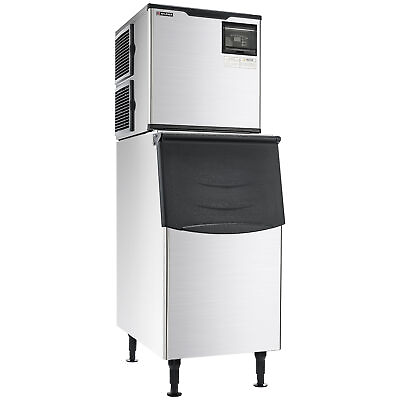 #ad WILPREP 350lb 24H Commercial Ice Maker Machine 275 LBS Storage Bin Auto Cleaning $1299.99