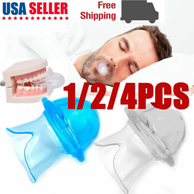 Anti Snoring Tongue Device Sleep Apnea Aid Stop Snore Sleeve Aone Silicone 1 2 4 $7.69
