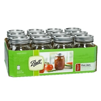 #ad #ad Regular Mouth 16oz Pint Mason Jars with Lids amp; Bands 12 Count $14.00