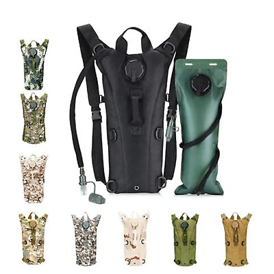 #ad 3L Hydration Water Bladder Outdoor Sport Cycling Water Bag Backpack Military $8.99