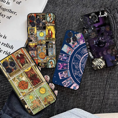 #ad Witches Moon Tarot Phone Case Mystery Totem Silicone Cover for iPhone 14 13 12 X $9.97