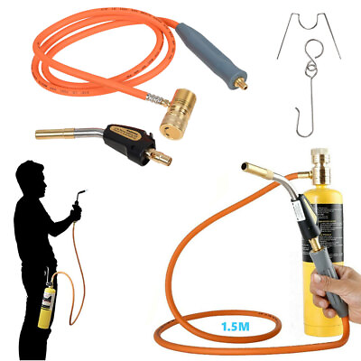 #ad Mapp Gas Torch Electronic Ignition Propane Welding Plumbing Brazing 1.5 MTR Hose $37.99