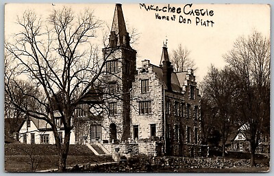 #ad West Liberty Ohio 1914 RPPC Real Photo Postcard Mac O Chee Castle Home Don Piatt $7.95