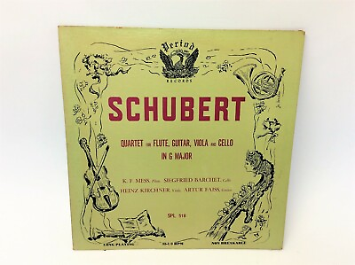 #ad Rare Period Records SPL 518 Schubert Flute Guitar Viola Cello G Major Vinyl $16.00