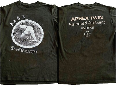 #ad Aphex Twin Rock Tour 2 Sided Vintage Y2K Graphic 100% Cotton Shirt $24.99