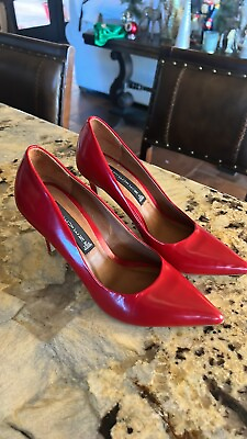 #ad Steven by Steve Madden Red Leather Heel Pumps Size 6 EUC $22.00