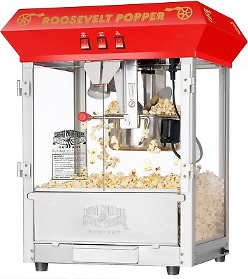 #ad 6010 Great Northern Red 8Oz Roosevelt Antique Countertop Style Popcorn Popper Ma $199.00